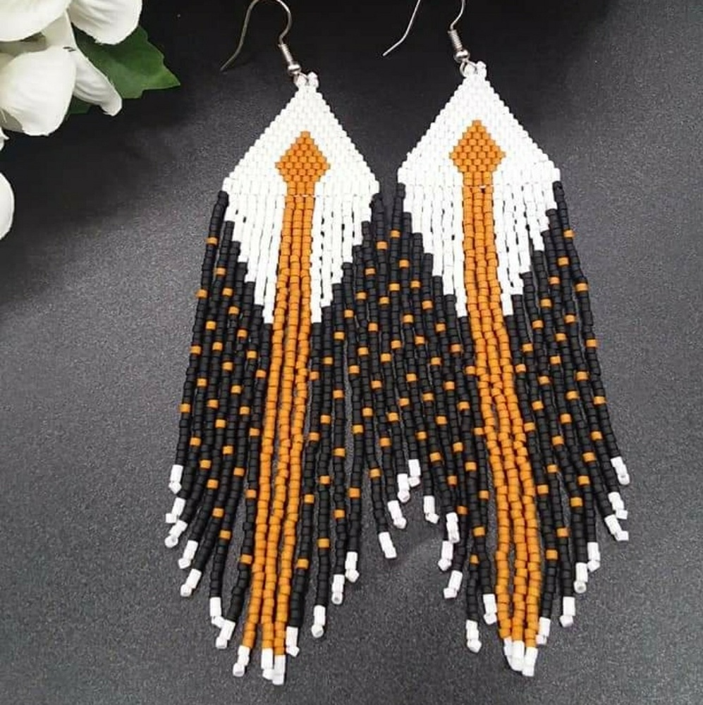 Beaded Fringe Earrings